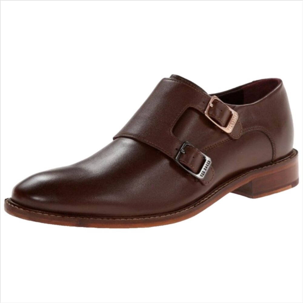 NWOB Ted Baker Kartor Leather Monk Strap Loafer